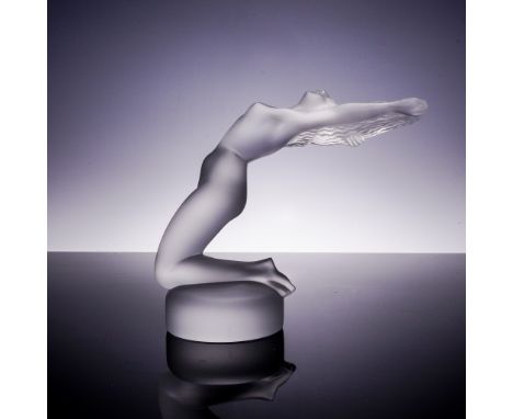 Inspired by the original 1931 hood ornament designed by Rene Lalique, the Chrysis paperweight is an enduring symbol of Art De