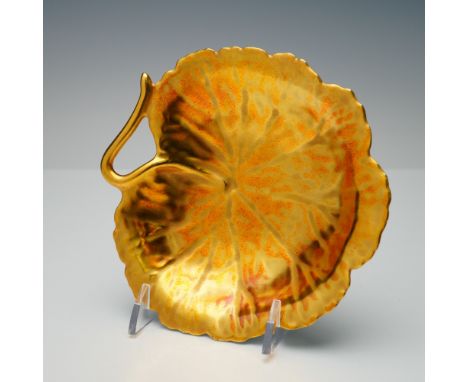 Leaf-form porcelain bowl made in Limoges, France and hand painted in Hungary by William Yeoward. The surface is fully adorned