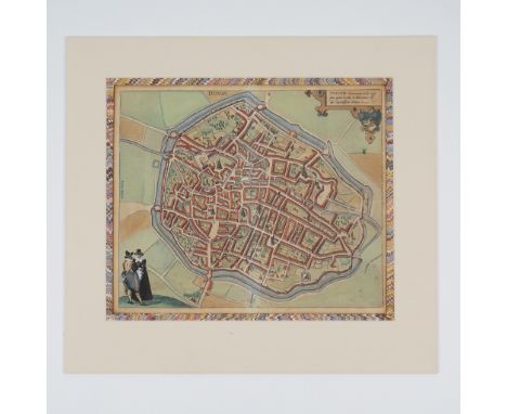 A beautifully detailed and hand-colored engraved map of Douai (Dovay), a historic city in northern France, from the seminal 1