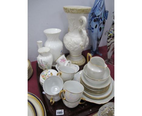 Czechoslovakia Tea Service, Aynsley Wild Tudor vases, Italian twin handled vase:- One Tray.