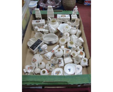 Crested China - Sotolph &amp; Carlton Marble Arch, Florentine Tower Bridge, Carlton coal truck, Arcadian Raleigh monument, et
