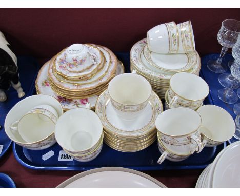 Hammersley Teaware, pattern No 12668, 870, Rose with gilt highlights, eleven pieces; Collingwood tea service of thirty four p
