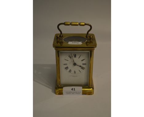 Brass Cased French Carriage Clock 