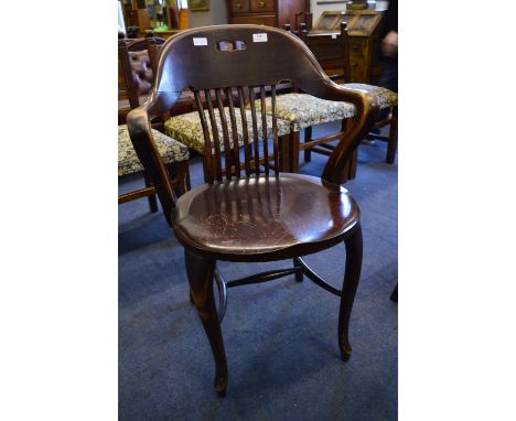 Beech Stick Back Office Armchair 