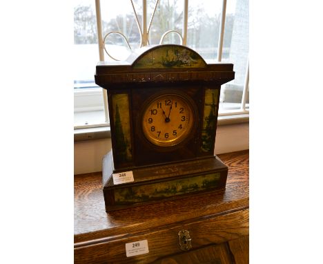 Enameled Tin Mantel Clock 