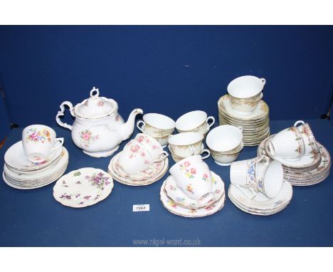 A quantity of china including Royal Albert teapot, Duchess cups and saucers etc.