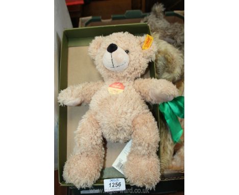 A small modern, original Steiff Bear with button, 10'' tall 