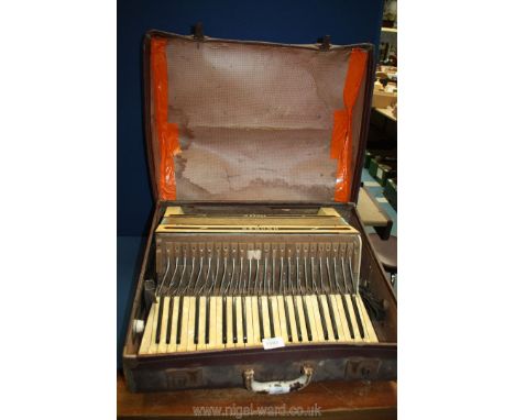 A cased Hohner 'Tango III' Piano Accordion, a/f.