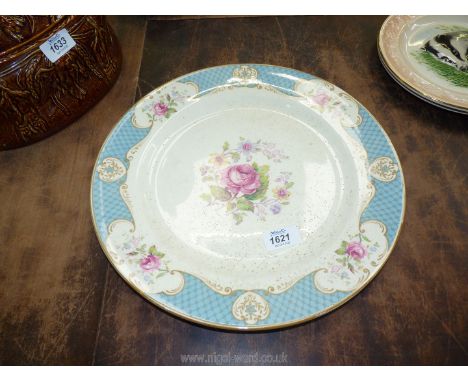 A large Myott pottery plate with floral pattern to centre.