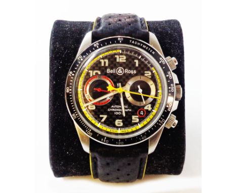 A Bell &amp; Ross Limited Edition Renault Sports Chronograph gentleman's wristwatch with BR-CAL.301 movement - complete with 