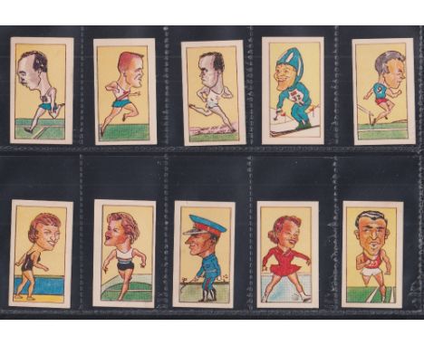 Trade cards, Clevedon, The Story of the Olympics (set, 50 cards) (1 with light stain to back, rest gd/vg)