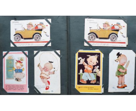 Postcards, Children, a collection of approx. 270 illustrated cards by Mabel Lucie Attwell, of mixed age in vintage album. The