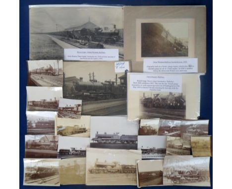 Photographs, Rail, approx. 65 images of locomotives and trains dating from the late 19th to the early 20thC to include Loco n