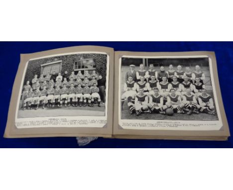 Trade cards, Football, The Sunday Post, an album containing a set of 20 corner mounted b/w photographic Team Groups early 193