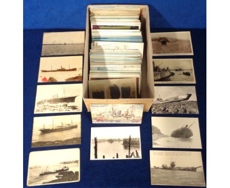 Postcards, Shipwrecks and Sailing, 300+mixed age cards to comprise approx. 75 images of shipwrecks to include the wrecks of Z