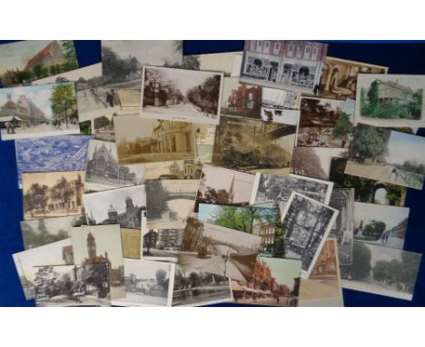 Postcards, London Suburbs, a mix of approx. 86 cards of Hackney, Regents Park, Highgate and Hampstead, with RPs of St Dunstan