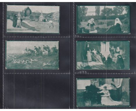 Cigarette cards, H.C. Lloyd, Academy Gems (Green front), 5 cards, Fox Hunting, Harbour of Refuge, Sancho Panza, The North Wes