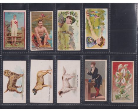 Cigarette cards, USA, Goodwin, a selection of 9 type cards, Champions (2 cards), Myers, Runner (bottom edge uneven cut), Beac