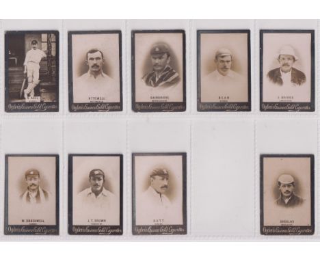 Cigarette cards, Cricket, Ogden's Guinea Gold, Cricketers, Base M (set 1) (48/50, missing Daft & Sir T.C. O'Brien) includes W