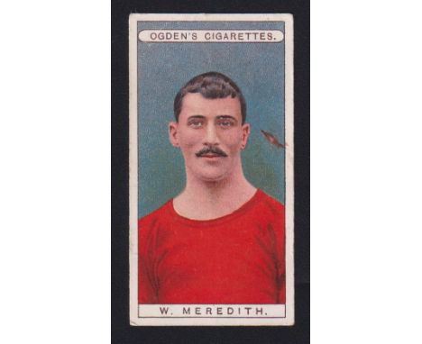 Cigarette card, Ogden's, Famous Footballers, type card, no 3, W Meredith, Manchester Utd (some sl marks and light scuffing, f