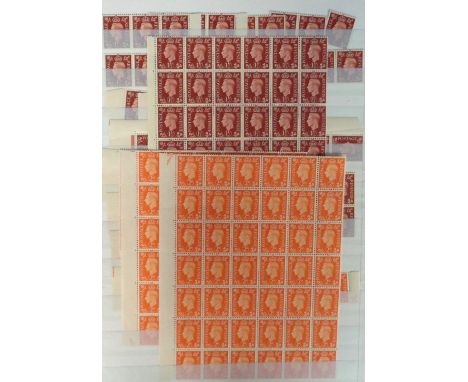 Stamps, GB KGVI collection of UM and M definitives in singles, pairs and large blocks, light and dark values to include inver
