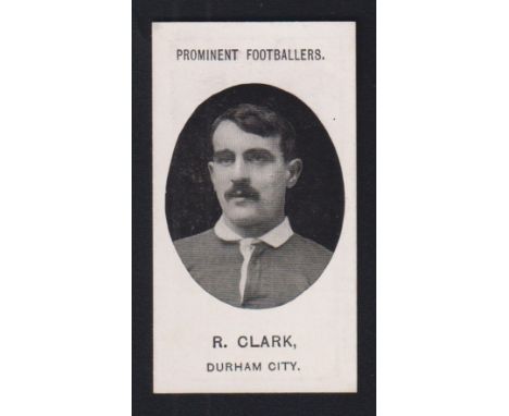 Cigarette card, Taddy, Prominent Footballers (No Footnote), Durham City, type card, R. Clark (vg) (1)