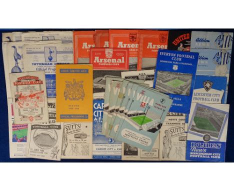 Football programmes, a collection of 35+, 1950's programmes, various Clubs, noted Blackpool v Aston Villa 51/2, Newcastle v A