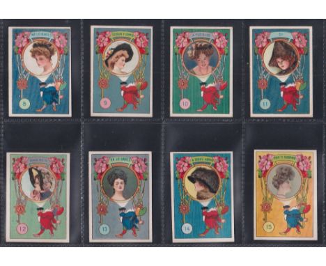 Trade cards, Spain, Chocolate Rey, Beauties Playing Cards, 'M' size (set, 54 cards) (gd/vg)