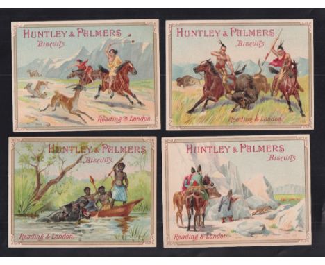 Trade cards, Huntley & Palmers, Hunting, 'P' size (set, 12 cards) (gd/vg)