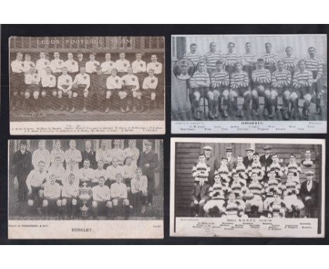 Rugby League Postcards, selection of 8 postcards, Rochdale Hornets 1903-04 RP (portraits inset, gd), Hull Kingston Rovers v H