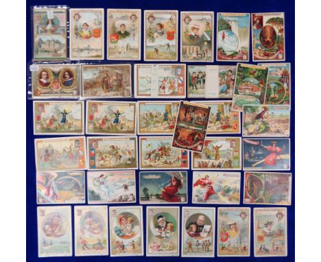 Trade cards, Liebig, a collection of 10 Italian language sets, Little & Large S488, Famous Painters S489, Famous Princesses S