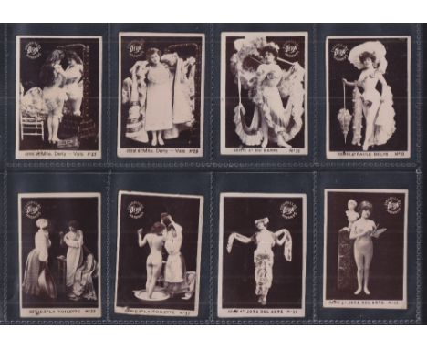 Cigarette cards, South America, Rodriguez & D'Amico, Photo Series 4, 25 different cards, 'M' size (all with glue stains & dam