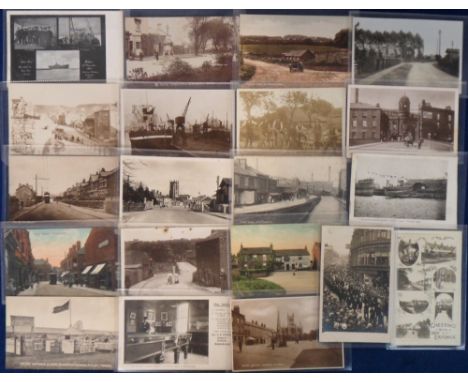 Postcards, Yorkshire, approx. 200 cards to include Robin Hoods Bay, Wath, Middlesborough Docks, Ossett, Pocklington Level Cro