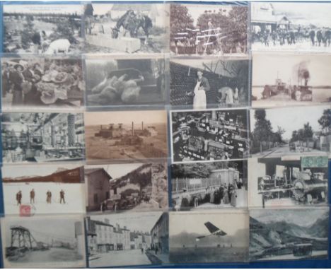 Postcards, France, a selection of approx. 120 French rural cards featuring dancing bear, doll seller, animal market, advertis