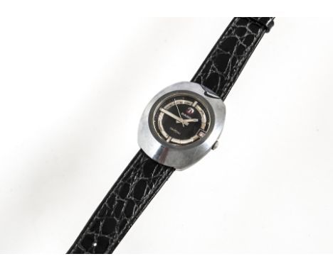 A modern Rado Diastar automatic stainless steel gentleman's wristwatch, 35mm wide case, having faceted glass, date aperture, 