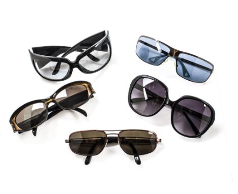 Five pairs of designer and fashion sunglasses, including a pair from Missoni, Gucci, Police, Emporio Armani and Christian Dio