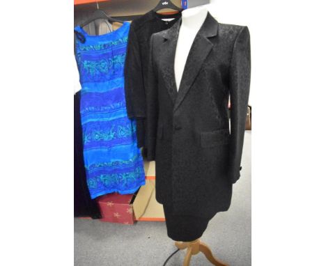 A mixed lot of ladies retro clothing including blouse with statement collar, Marks and Spencers skirt and long jacket and mor