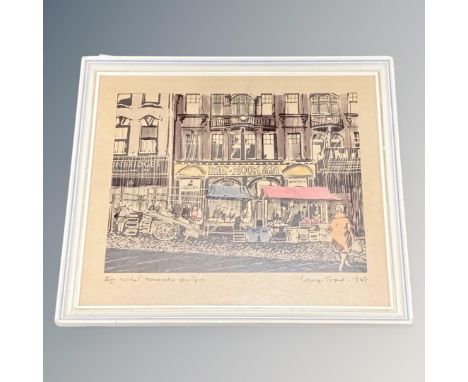 A colour print, Bigg Market, Newcastle upon Tyne, 45 cm x 39 cm 