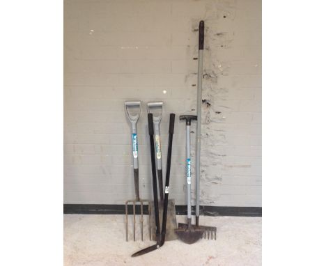 A bundle of garden tools 