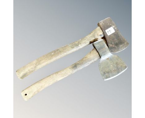 Two vintage hand axes 