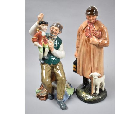 A Royal Doulton Shepherd, HN1975 Together with Royal Doulton Puppet Maker (AF) 