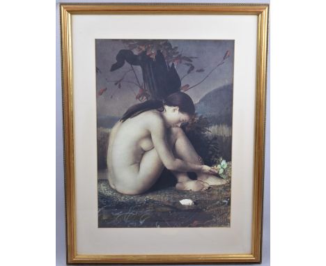 A Framed Annigoni Print, "Germoglio", 23x47cm 
