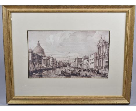 A Framed Visentini Print, Views of Canaletto, 39x23cm 