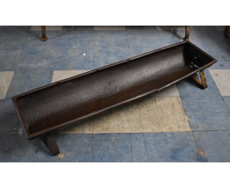 A Vintage Iron Pig Trough, with Condition Issues, 136cm Long 