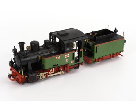 Dampflok "Frank S" mit TenderHenschel &amp; Sohn, Kassel. Mit Herstellerplakette. Ende 20. Jh. Modell K 33.6.             Gus
