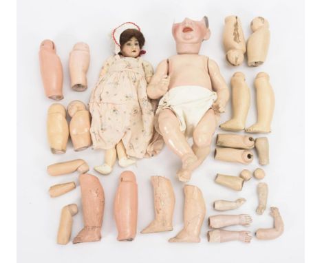 2 defekte Puppen und Ersatzteile für die PuppenklinikKämmer &amp; Reinhardt und Simon &amp; Halbig. K &amp; R und S &amp; H g