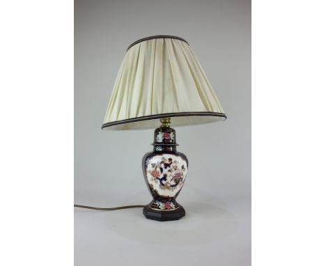 A Masons pottery table lamp, limited edition 54 / 750, The Royal Mandalay lamp, 28cm high