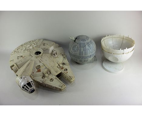 Star Wars, Kenner Millennium falcon and collector series Obi-Wan Kenobi, a figure of Princess Leia disguised as bounty hunter