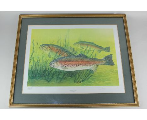 After David Carl Forbes (20th century), the Rainbow Trout, limited edition coloured print 22/350, numbered and signed in penc