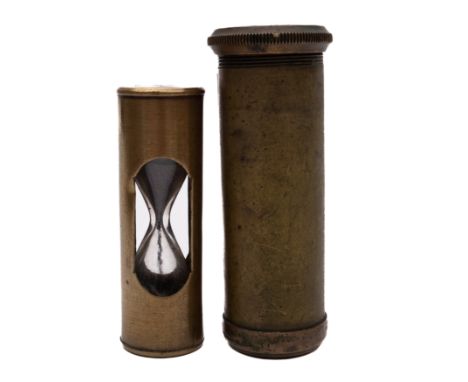An early 20th century brass cased fourteen second ship's log timer, circa 1920s